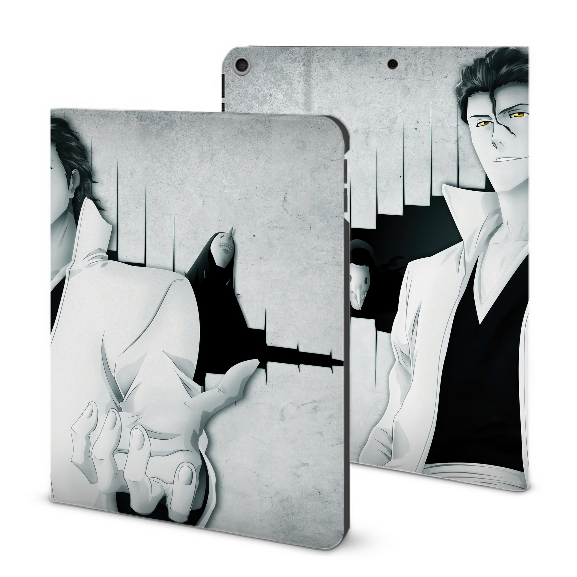 （画像用） ブリーチ BLEACH IPad ケース ブック型 PUレザー TPU 耐衝撃 軽量 薄型 ペン収納なし 全面保護 IPad 各モデル対応